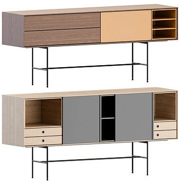 Modern Aura Sideboard: Sleek Elegance 3D model image 1 