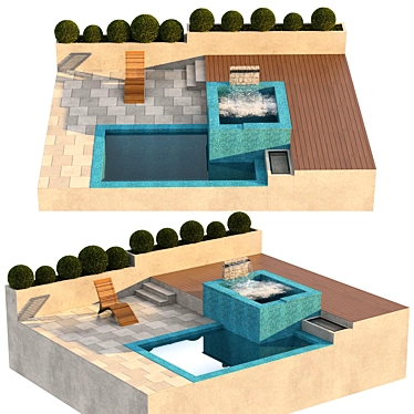 Serenity Falls Pool 3D model image 1 