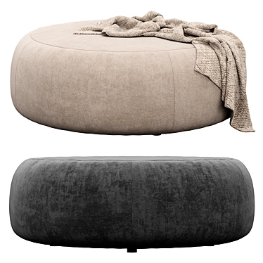 Arper Pouf 1300mm: Versatile Comfort 3D model image 1 