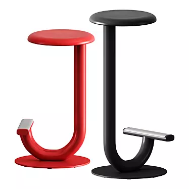 Title: Strong Steel Stool 3D model image 1 