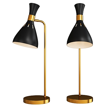 Stylish Joan 1 Light Table Lamp 3D model image 1 