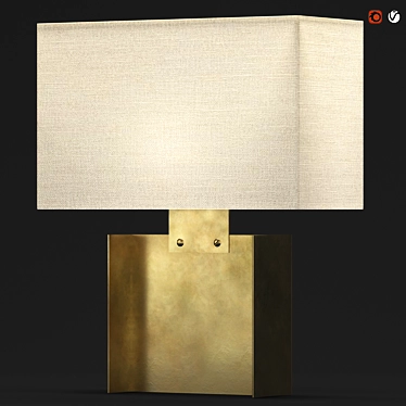 Elegant Beam Accent Lamp 3D model image 1 