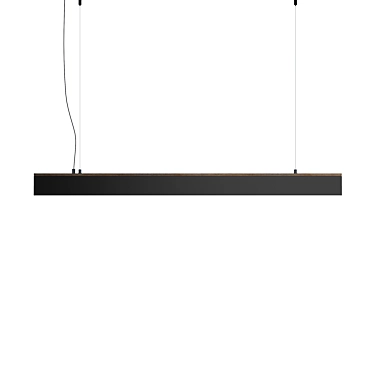 Suni Pendant: Natural Wood & Aluminum 3D model image 1 