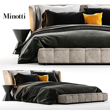 Title: Minotti Reeves Bed: Sleek and Stylish 3D model image 1 