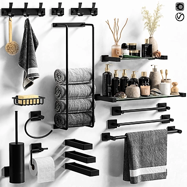 2015 Bathroom Accessories Set 3D model image 1 