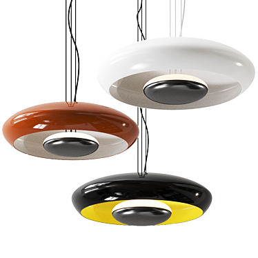 Modern Corona Pendant Lamp 3D model image 1 