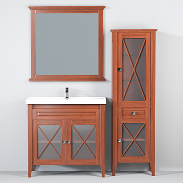 OPADIRIS Palermo 90: Elegant Bathroom Furniture Set 3D model image 1 