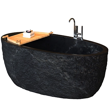 Naga Stone Bath: Wild Edge Elegance 3D model image 1 