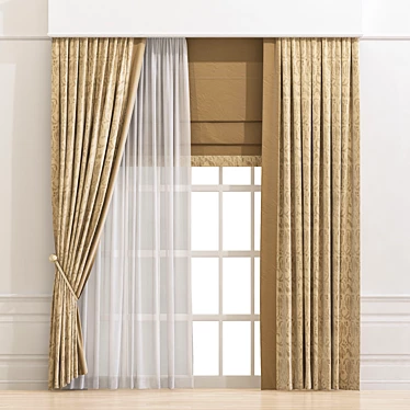Revamped Curtain Design 3D model image 1 