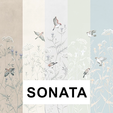 Factura Sonata Vinyl Wallpaper - Stylish and Durable 3D model image 1 