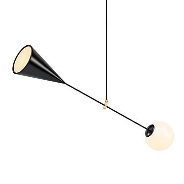 Elegant Spear Pendant Light 3D model image 1 