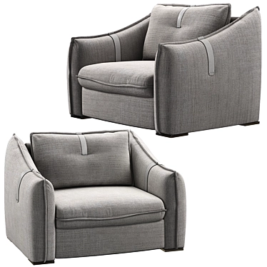 Modern Sorento Armchair: Tanagra's Stylish Addition 3D model image 1 