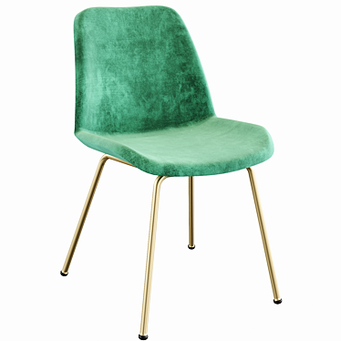 Elegant Green Dining Chair Set 3D model image 1 