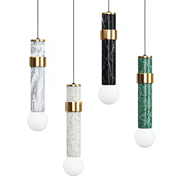 Modern Metal Pendant Light 3D model image 1 