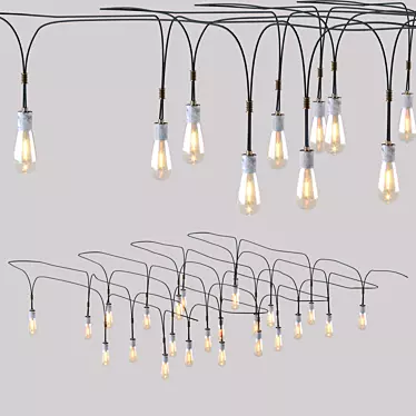 Modern Pendant Light Bulbs 3D model image 1 
