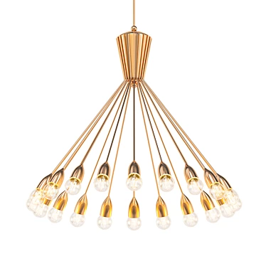 Mid-Century Spider Sputnik Chandelier 3D model image 1 