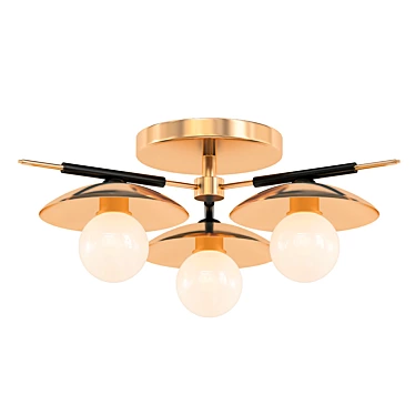 Hudson Valley Julien 13" Aged Brass LED Ceiling Light 3D model image 1 