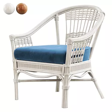 Bermuda Rattan Game Chair: Stylish and Comfortable 3D model image 1 