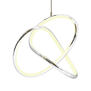 Sleek Chrome LED Mini Pendant 3D model image 1 