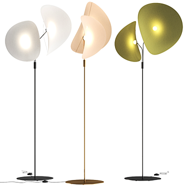 Elegant Manta Floor Lamp 3D model image 1 