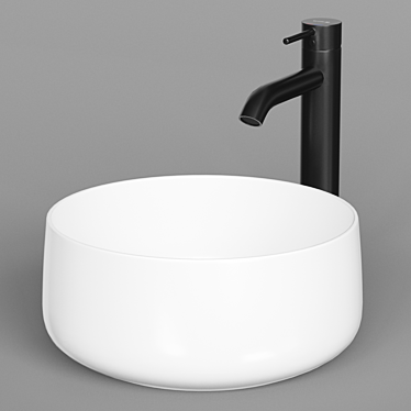 Elegant Cognac 35 Wash Basin 3D model image 1 