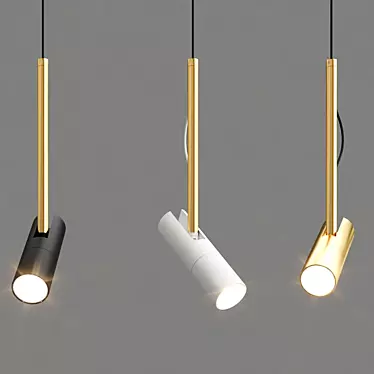 Minimalistic Rotating Pendant Lamp 3D model image 1 