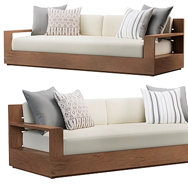 Elegant Marbella Teak Collection 3D model image 1 