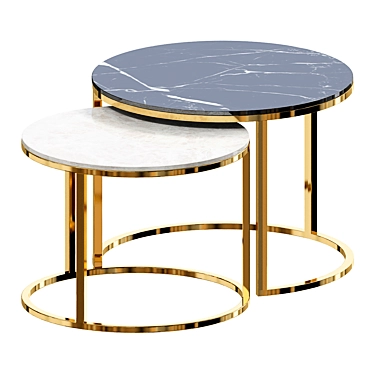 Modern Round Nesting Tables - Furniture Decor 3D model image 1 