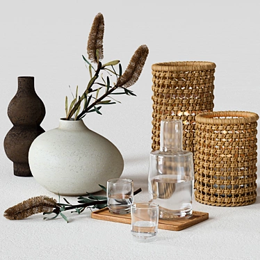 Breathtaking Banksia Home Decor Set 3D model image 1 