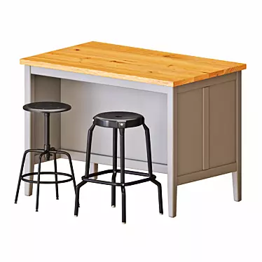 Versatile IKEA TORNVIKEN Kitchen Island 3D model image 1 