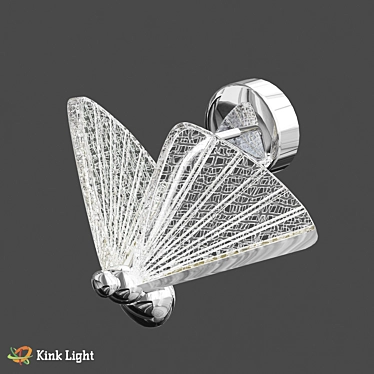 Scandinavian Chrome Butterfly Lamp 3D model image 1 