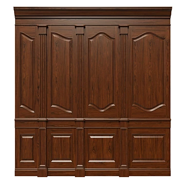 Wooden Panel Set 400-700: Textured UVW, Dif, Ref, Glos, Normal 3D model image 1 
