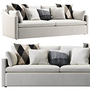 Cloud Slope Arm Collection: Modern Comfort for Your Home 3D model image 1 