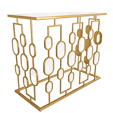 Elegant Mirrored Console Table 3D model image 1 