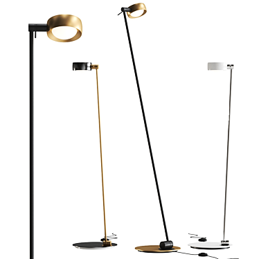 Elegant Sento Lettura Floor Lamp 3D model image 1 