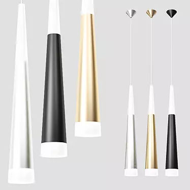 Modern Conical LED Pendant Light 3D model image 1 