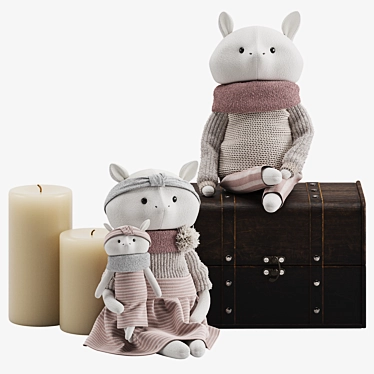 Famary Friends Soft Toy Set 3D model image 1 