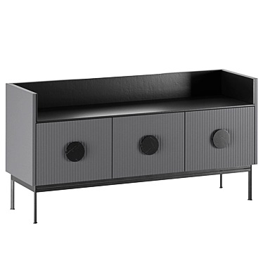 Modern Grey Chest of Drawers 3D model image 1 