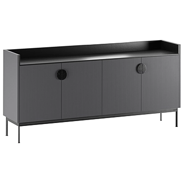 Modern Gray UNO Sideboard 3D model image 1 