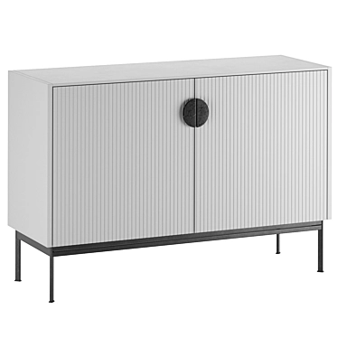 Modern Grey Chest of Drawers 3D model image 1 