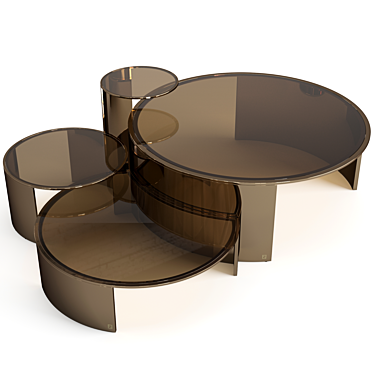 Elegant Fendi Casa Coffee Tables 3D model image 1 