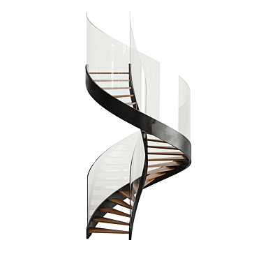 Sleek Spiral Staircase: Type 2 3D model image 1 