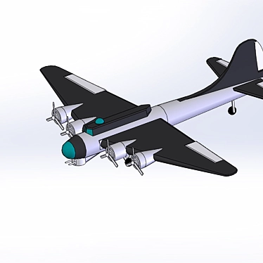 Classic Bomber B17 Jacket 3D model image 1 