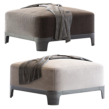 Keaton Ottoman: Stylish and Versatile Footrest 3D model image 1 