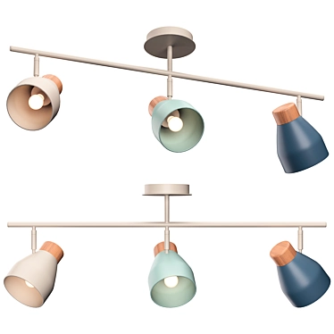 Albert Charcoal Grey Ceiling Lamp 3D model image 1 
