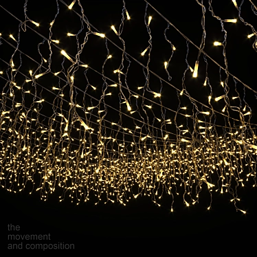 Customizable LED Garland: 10-50m Length 3D model image 1 