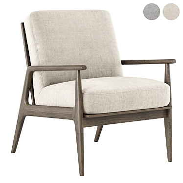 Title: Modern Mid Century Chair Set 3D model image 1 