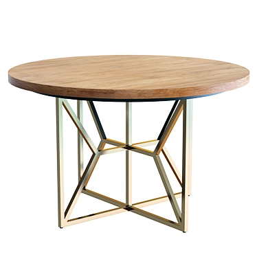 Hayes Round 48" Table: Stylish Dining Essential 3D model image 1 