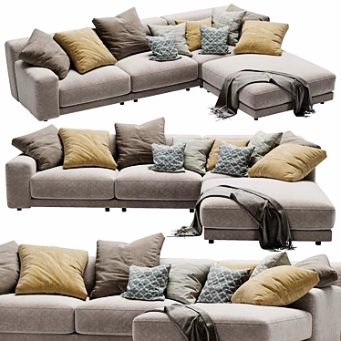 Modular Blanche Tutto Sofa Set 3D model image 1 