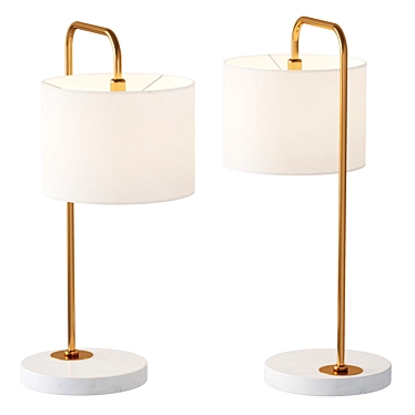 Elegant Dantone Rupert Table Lamp 3D model image 1 